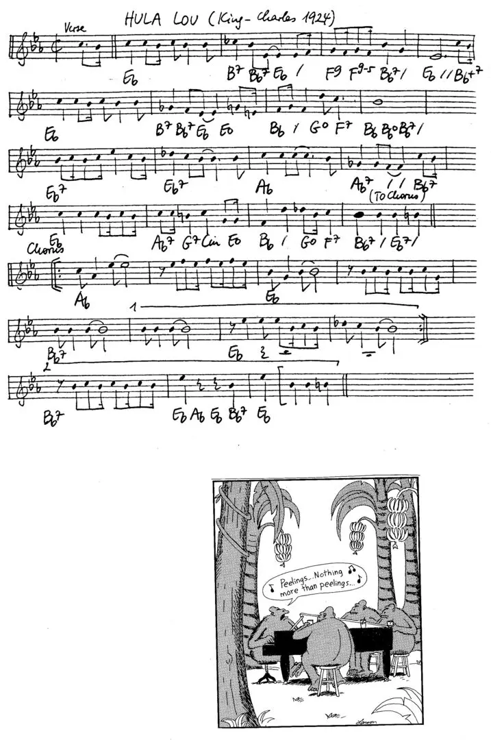 hula lou free jazz leadsheet - Courtesy of the Jungle Jazz Band